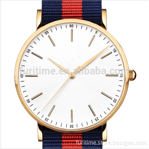 2016 hot selling ultra slim watch ,colourful nato strap watches